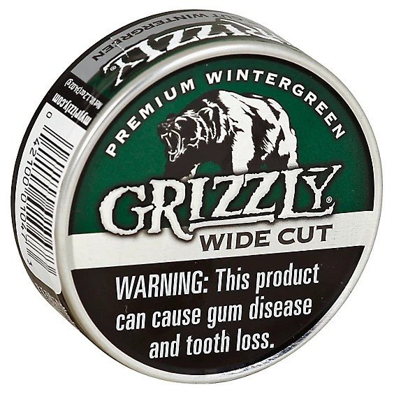 Grizzly Wide Cut Wintergreen Chewing Tobacco