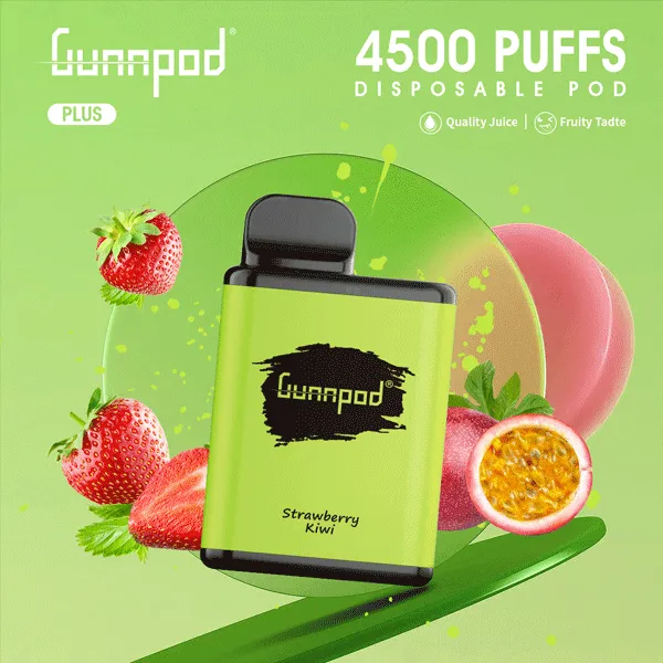 GUNNPOD PLUS STRAWBERRY KIWI – 4500 PUFFS